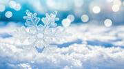 冰晶雪花背景图