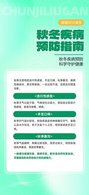 大气秋冬疾病预防知识海报