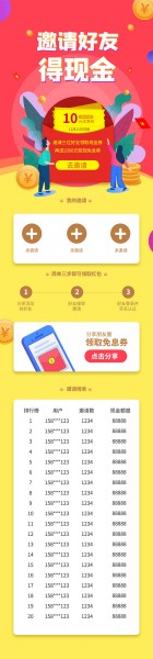 邀请好友抽奖活动推广营销长图图片
