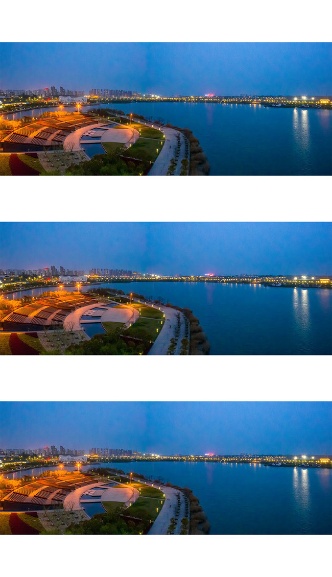 宣城宛陵湖夜色素材图片