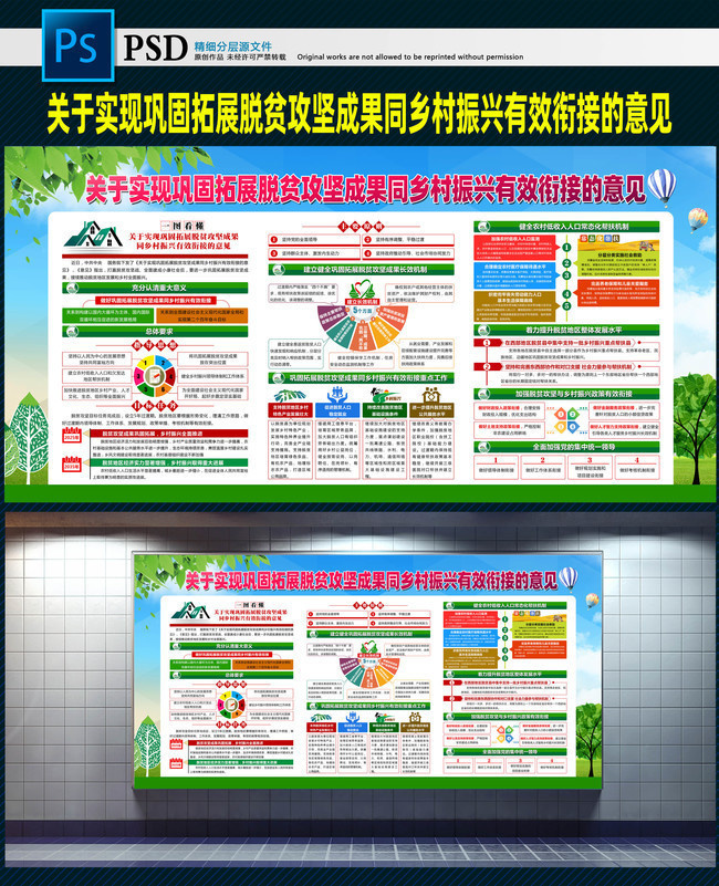 实现巩固拓展脱贫攻坚成果同乡村振兴有效衔接的意见展板