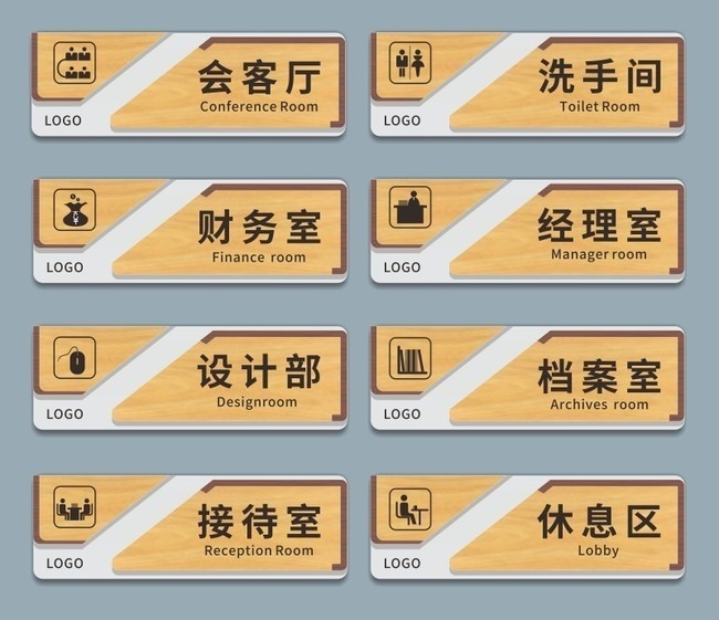 复古木纹科室牌指示牌