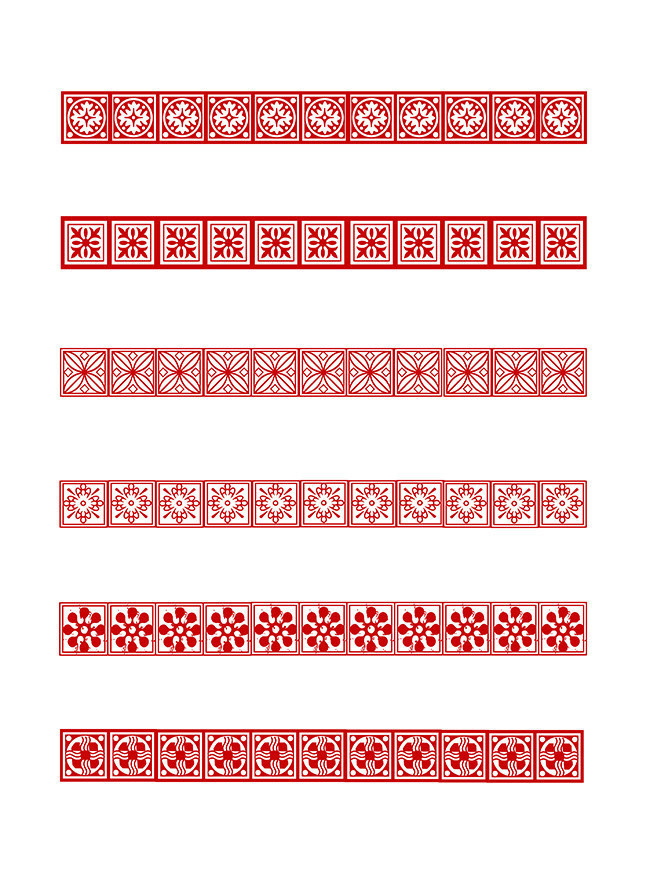中国风矢量花纹边框