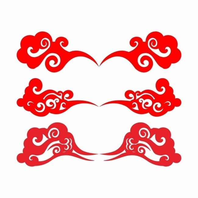 中国风国潮矢量祥云花纹元素