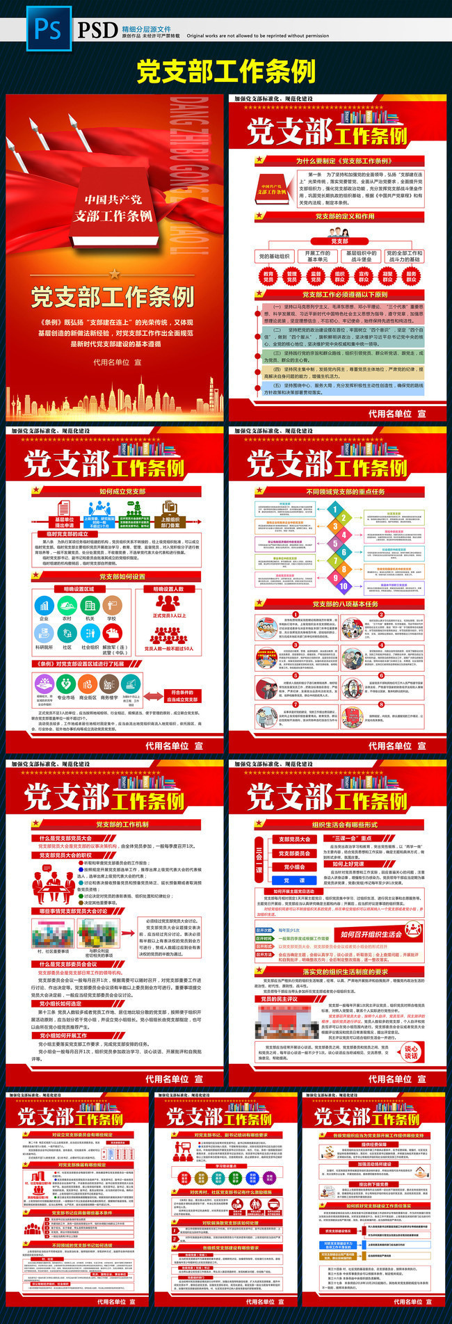 党支部工作条例宣传挂图
