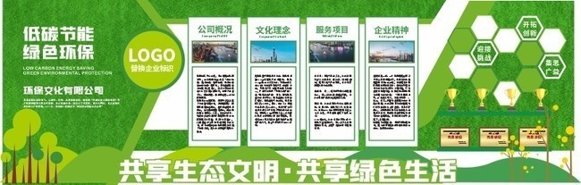 低碳节能绿色环保文化墙