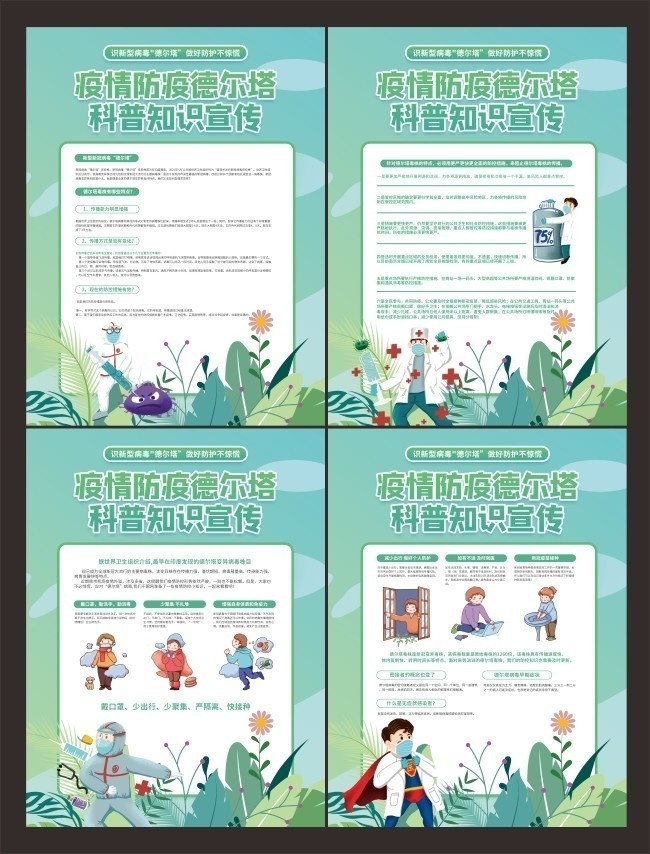疫情防控德尔塔科普知识挂图