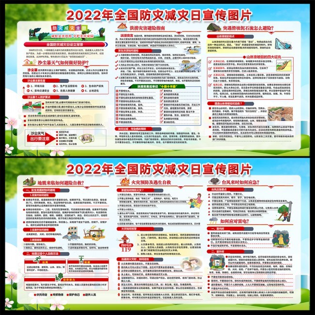 2022防灾减灾日宣传栏下载