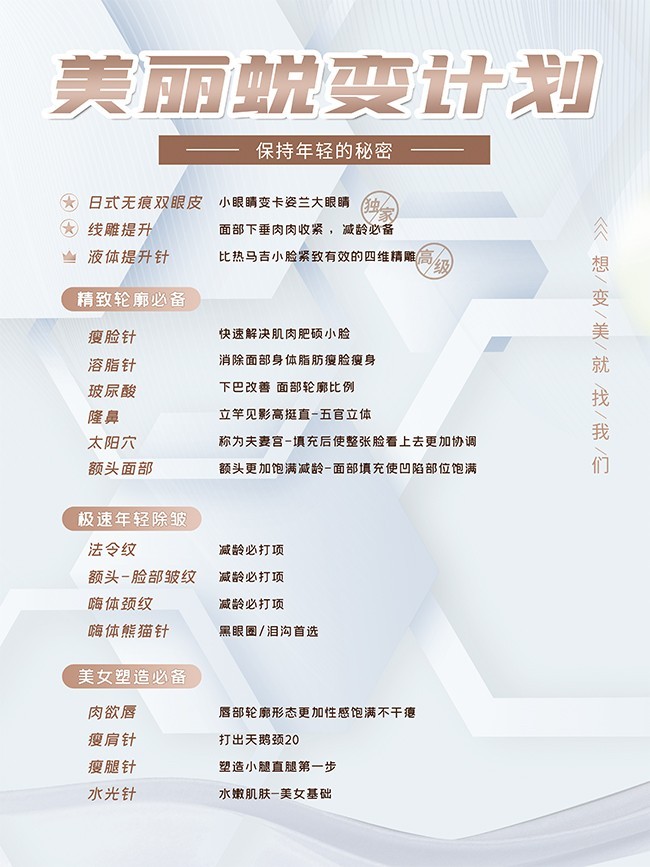 美容院项目海报图片素材
