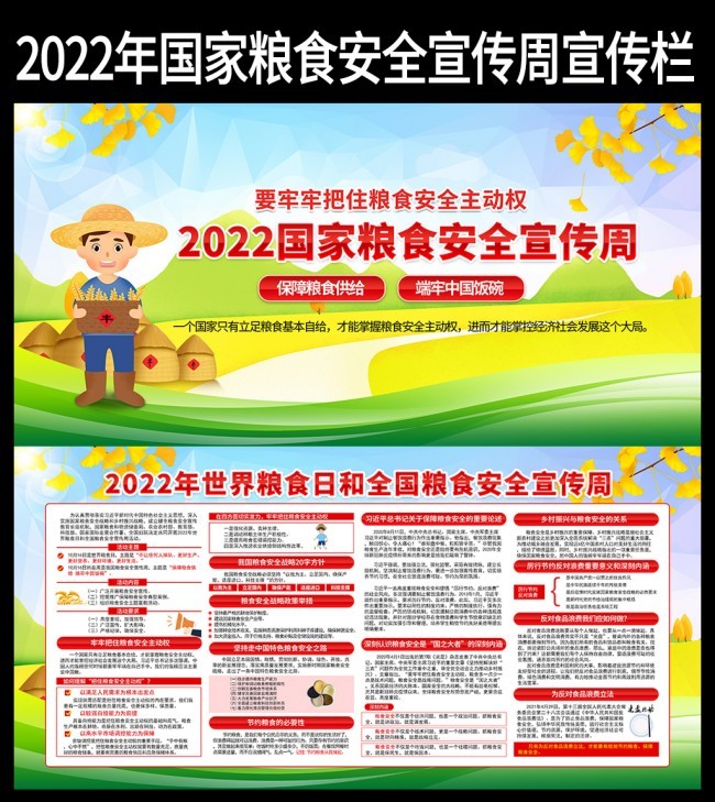 2022年粮食安全宣传周主题板报