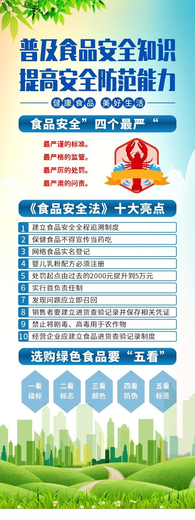 食品安全知识展架