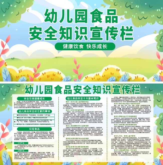 幼儿园食品安全知识展板