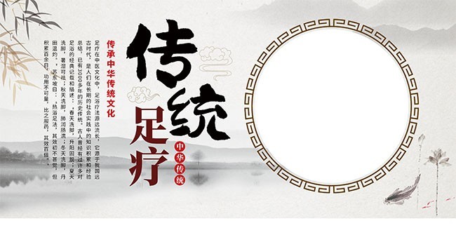 传统足疗中医养生海报图片素材
