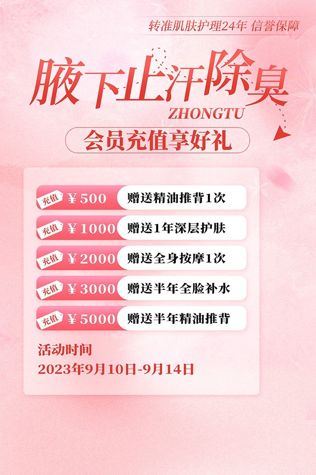 简约腋下止汗除臭医美宣传海报