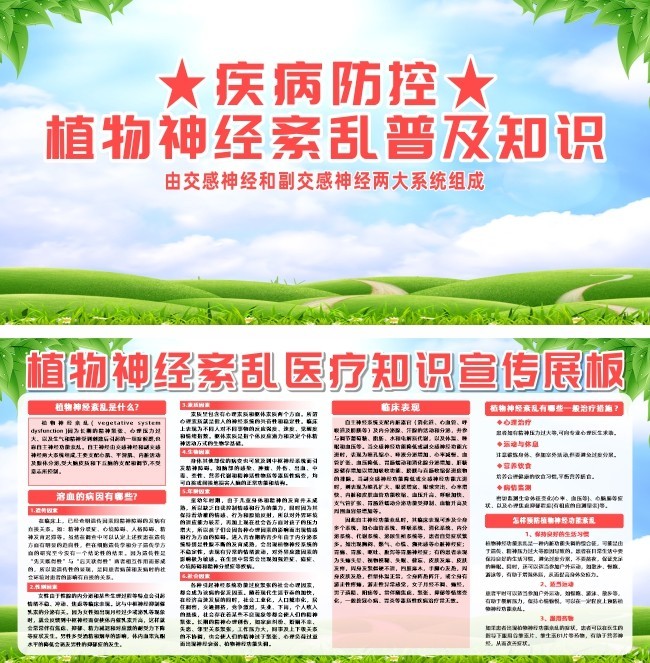 植物神经紊乱医疗知识展板