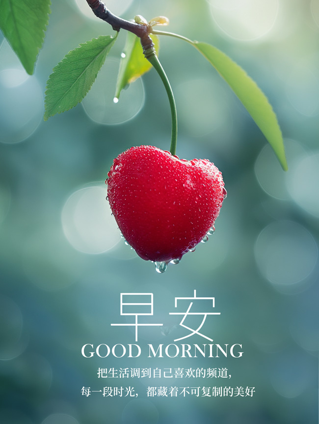 早安海报模板