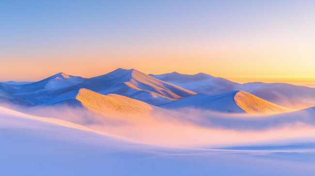 ѩɽ�羰��ֽ