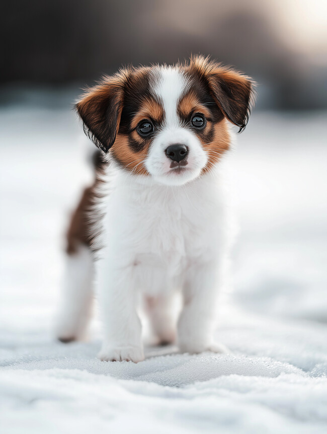 ѩ���ϵĿɰ����ﹷͼƬ