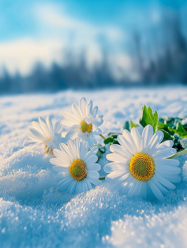 ѩ���ϵĳ��ո���ͼƬ