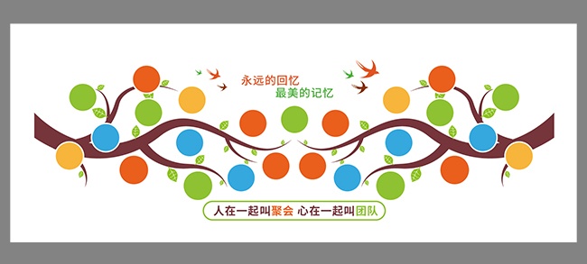 简约艺术文化墙展板