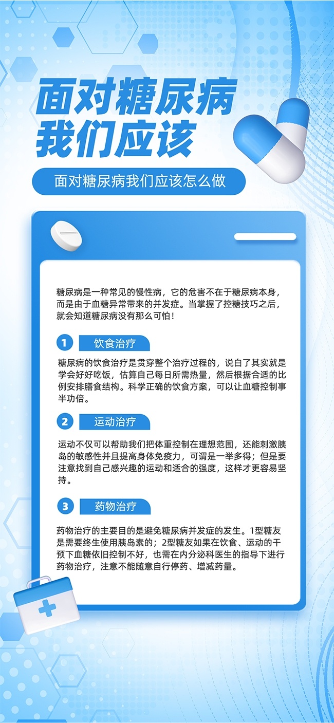 高级大气糖尿病防治科普知识海报