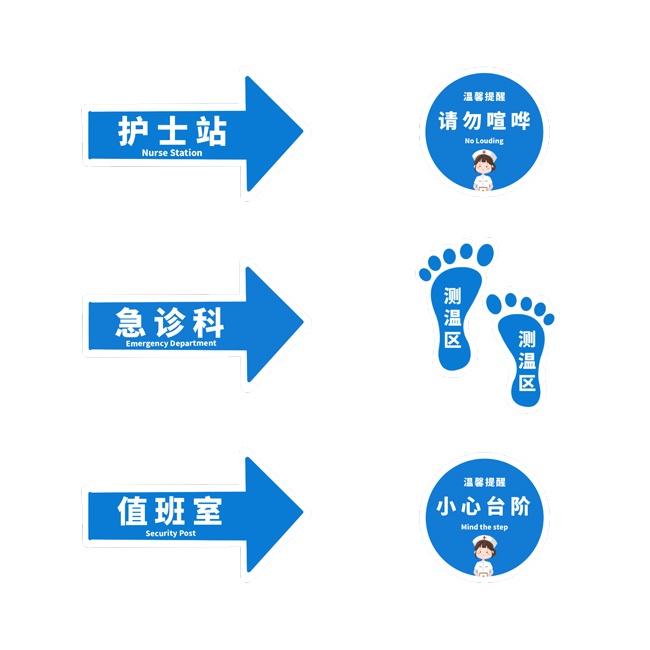 医院护士站科室名称安全指示标识