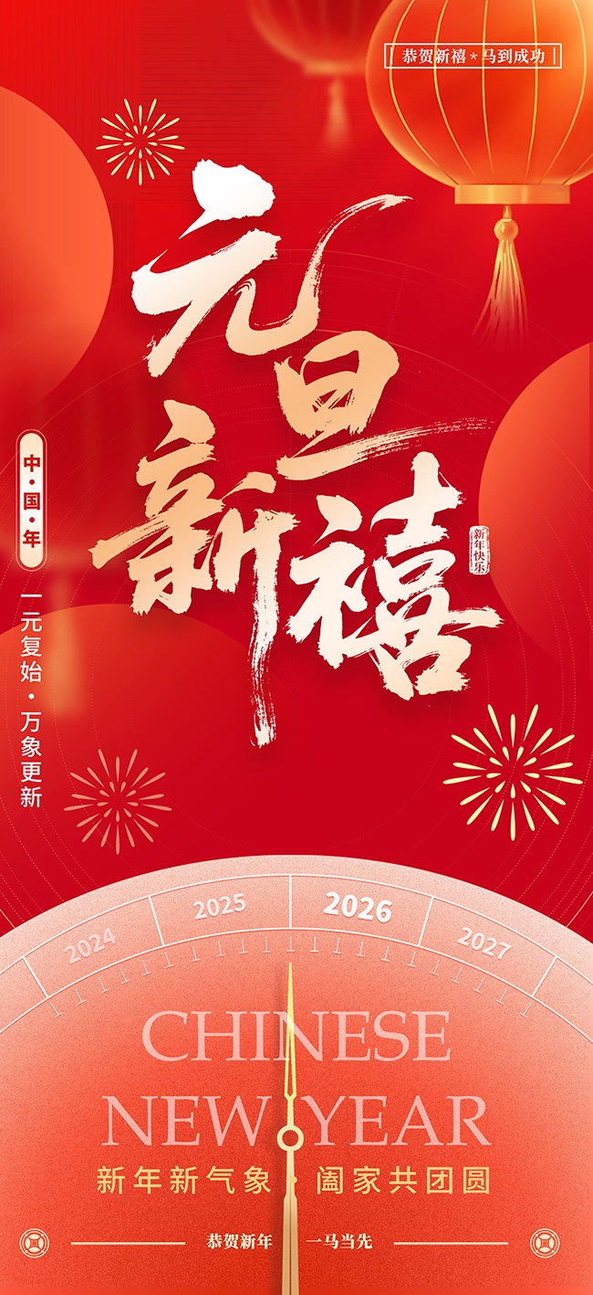 元旦新年快乐海报图片