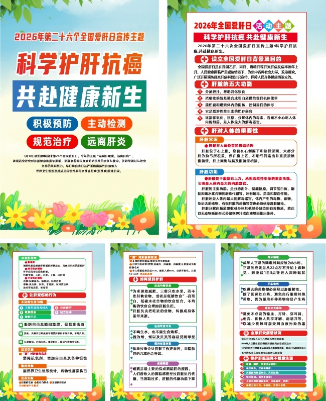 2026年全国爱肝日宣传系列海报展板