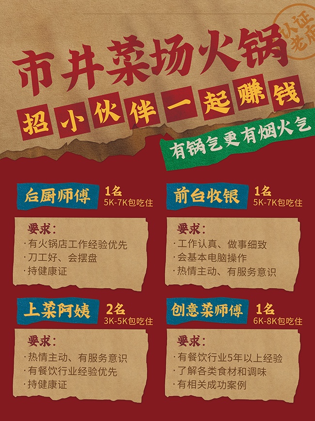 火锅招聘海报图片素材下载