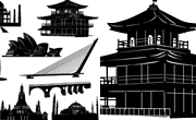 著名标志性建筑剪影
