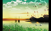 湖边PSD梦幻风景