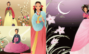 朝鲜美女插画高清壁纸