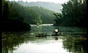 清晨水面风景