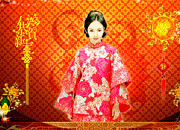 古典美女贺年背景