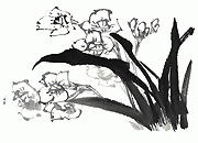 水墨兰花图片